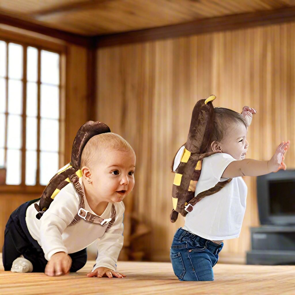 Oreiller Bebe - BabyHeadBackProtector™ - Marron - Le bébé sécuritaire