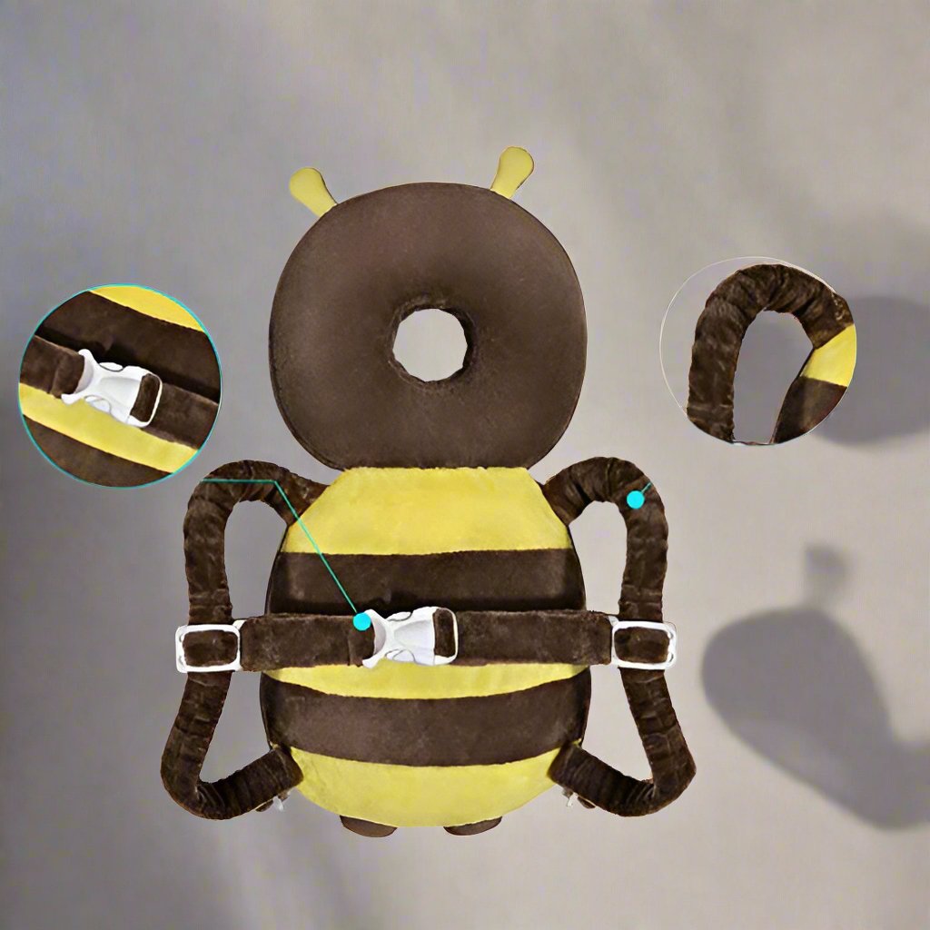 Oreiller Bebe - BabyHeadBackProtector™ - Marron - Le bébé sécuritaire