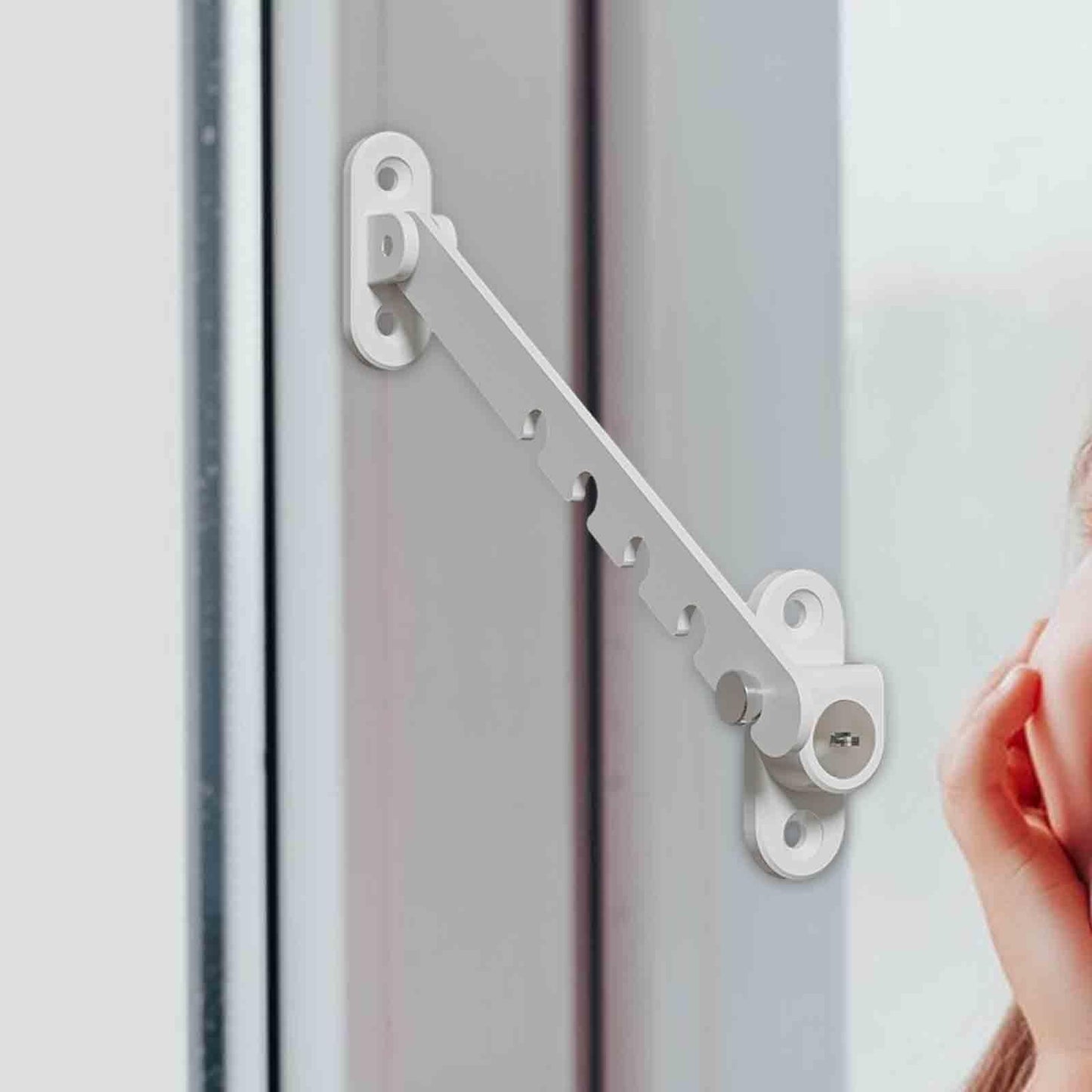 Bloque Porte Bebe - ChildSafetyLockStopper™ - Blanc - Le bébé sécuritaire