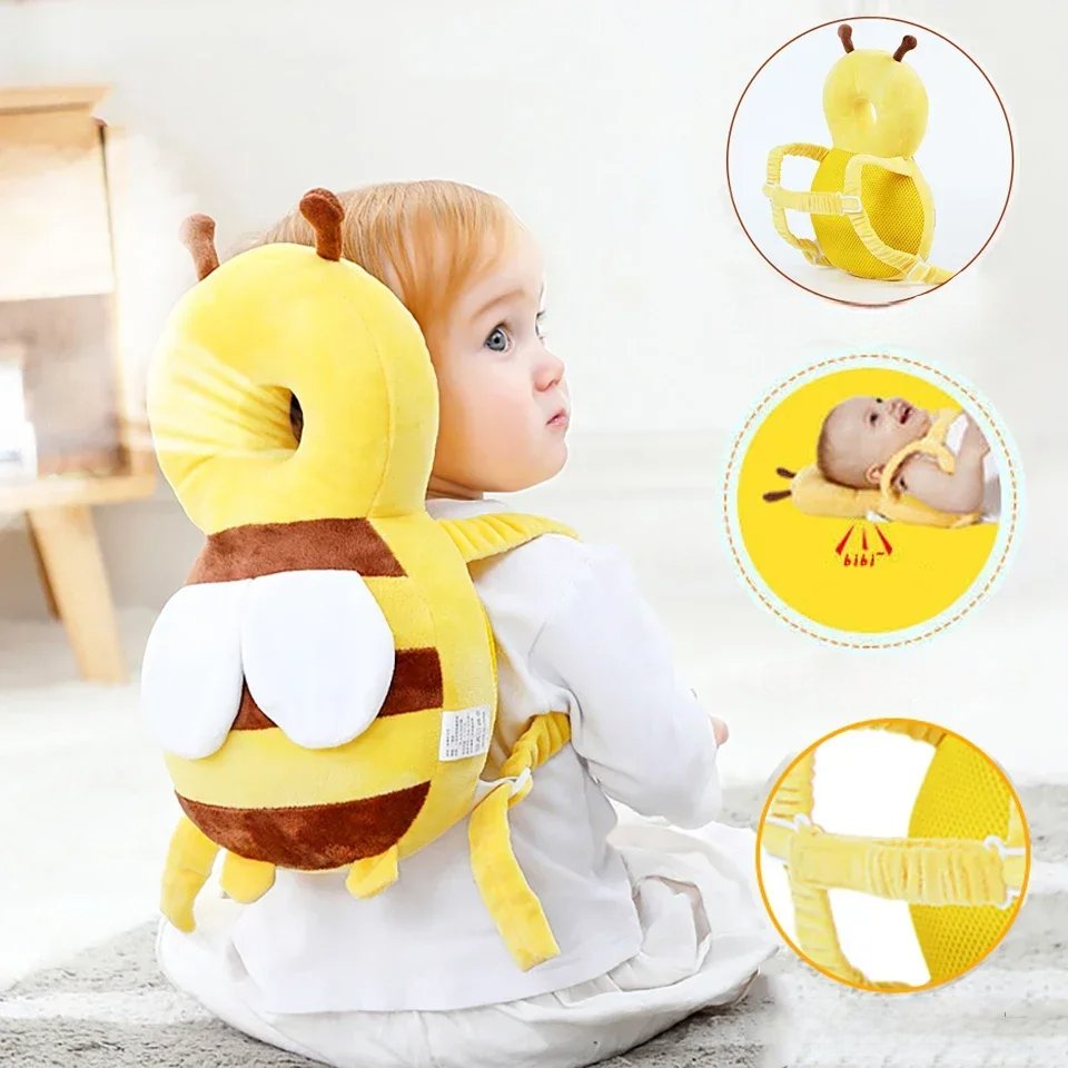 Oreiller Bebe - BabyHeadBackProtector™ - Jaune - Le bébé sécuritaire